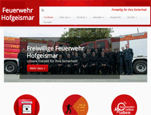 Tablet Screenshot of feuerwehr-hofgeismar.de